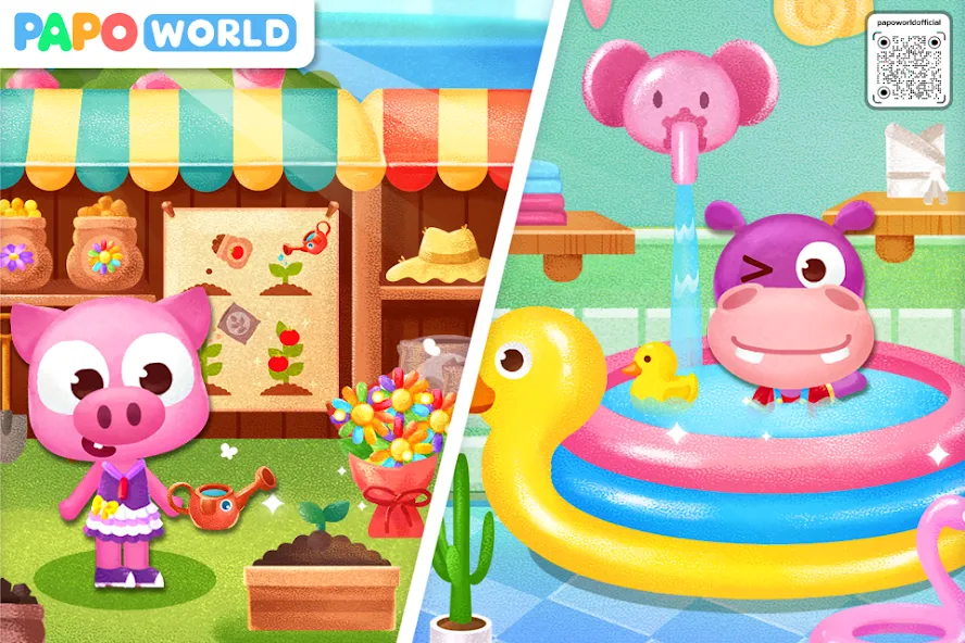 Papo Town Preschool МОД/Взлом [Много монет, Открытые уровни и Мега MOD] Screenshot 2