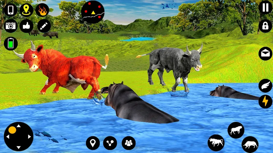 Angry Bull Attack Fight Games (Ангри Булл Атак Файт Геймс) МОД/Взлом [Много монет, Открытые уровни и Мега MOD] Screenshot 4