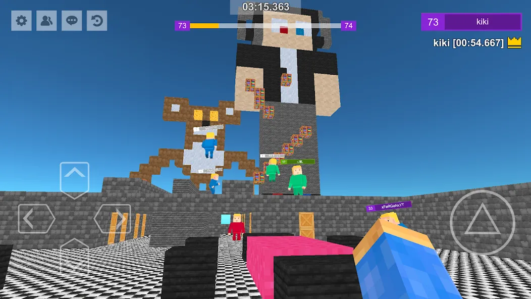 Parkour Craft: Online PvP Game (Паркур Крафт) МОД/Взлом [Меню, Бесконечные монеты и Открытые уровни] Screenshot 3