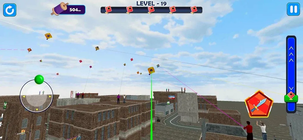Indian Kite Flying 3D (Индийский воздушный змей 3Д) МОД/Взлом [Меню, Бесконечные монеты и Открытые уровни] Screenshot 2