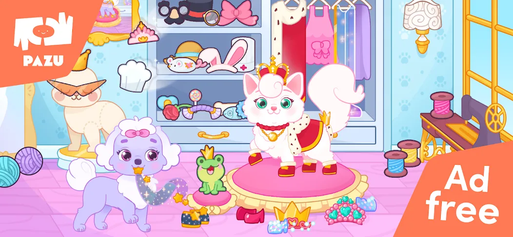 Princess Palace Pets World МОД/Взлом [Все открыто, Дополнительные деньги и Меню MOD] Screenshot 1