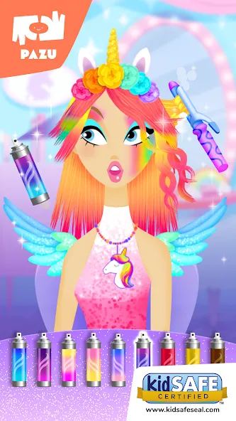 Girls Hair Salon Unicorn МОД/Взлом [Деньги, Монеты и Меню MOD] Screenshot 1