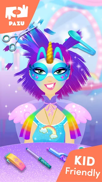 Girls Hair Salon Unicorn МОД/Взлом [Деньги, Монеты и Меню MOD] Screenshot 3