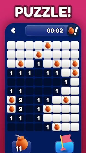 Minesweeper Bomb Mines Game (Майнсвипер разблокирует уровни Марка) МОД/Взлом [Бесконечные деньги, Монеты и Мега MOD] Screenshot 2