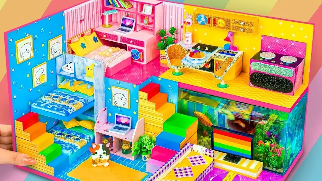 Girl Doll House Design Games (Дизайнерские игры для девочек Домик для кукол) МОД/Взлом [Меню, Бесконечные монеты и Открытые уровни] Screenshot 1