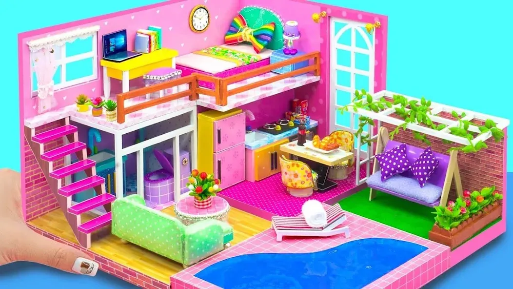 Girl Doll House Design Games (Дизайнерские игры для девочек Домик для кукол) МОД/Взлом [Меню, Бесконечные монеты и Открытые уровни] Screenshot 2