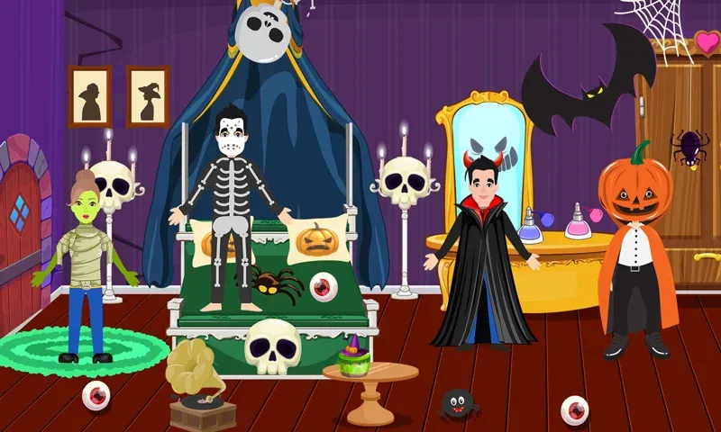Pretend Play Halloween Party (Претендуй на Хэллоуинскую вечеринку) МОД/Взлом [Много монет, Открытые уровни и Мега MOD] Screenshot 3