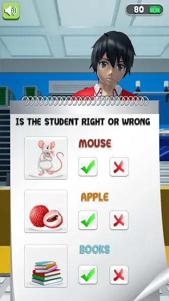 Anime School Teacher Simulator МОД/Взлом [Деньги, Монеты и Меню MOD] Screenshot 2