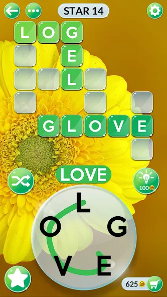 Wordscapes In Bloom (Вордскейпс Ин Блум) МОД/Взлом [Много монет, Открытые уровни и Мега MOD] Screenshot 1
