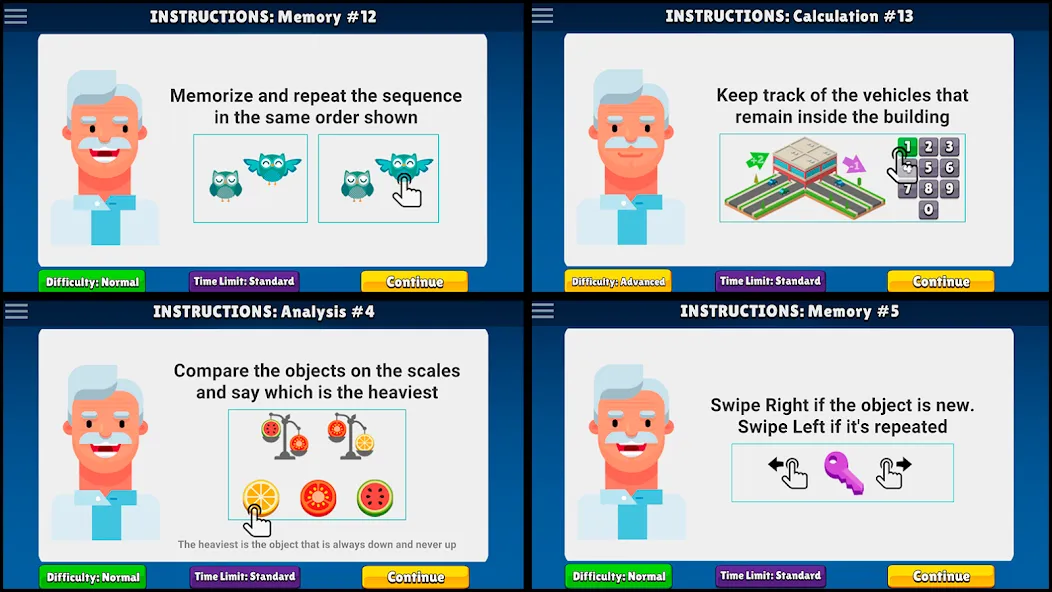 Neurobics: 60 Brain Games (Нейробика) МОД/Взлом [Меню, Бесконечные монеты и Открытые уровни] Screenshot 3