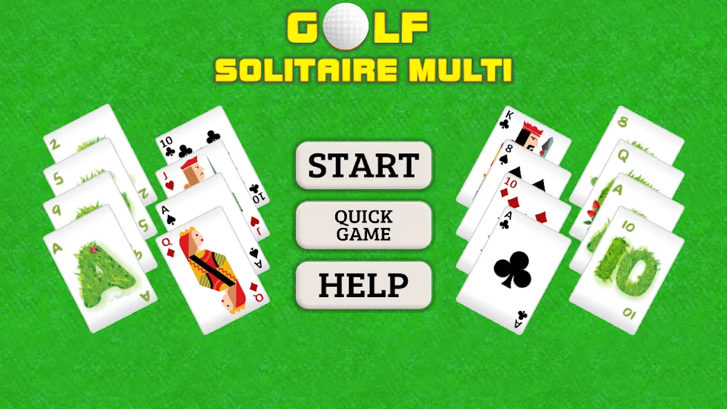 Golf Solitaire Multi CardsGame (Гольф Солитер Мульти КардсГейм) МОД/Взлом [Много денег, Монет и Все открыто] Screenshot 1