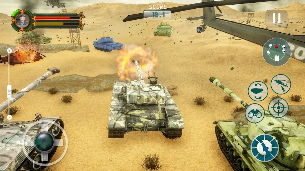 Army Tank Games Offline 3d МОД/Взлом [Много монет, Открытые уровни и Мега MOD] Screenshot 1