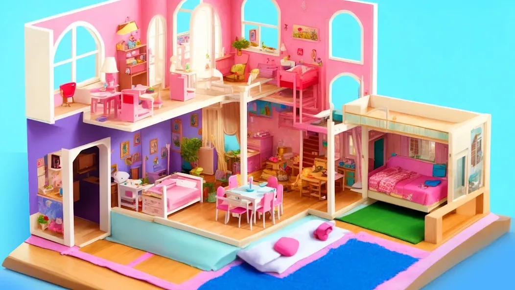 Doll House Design: Girl Games (Долл Хаус Дизайн) МОД/Взлом [Все открыто, Дополнительные деньги и Меню MOD] Screenshot 3