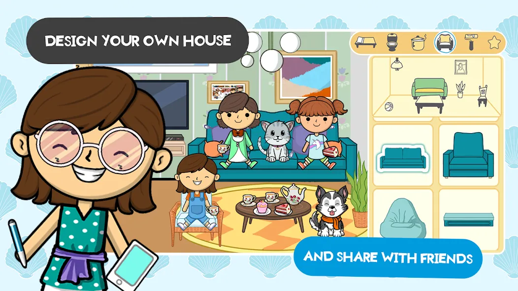 Lila's World:Create Play Learn МОД/Взлом [Бесконечные деньги, Монеты и Мега MOD] Screenshot 1