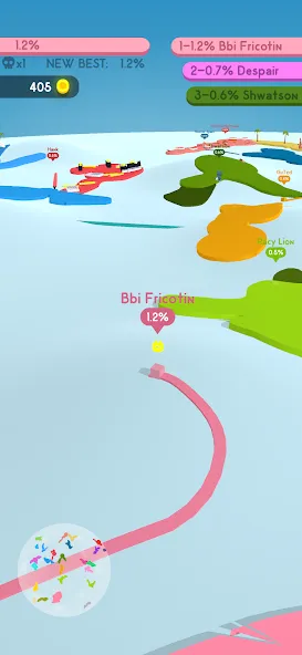 Paper.io 4 МОД/Взлом [Деньги, Монеты и Меню MOD] Screenshot 5