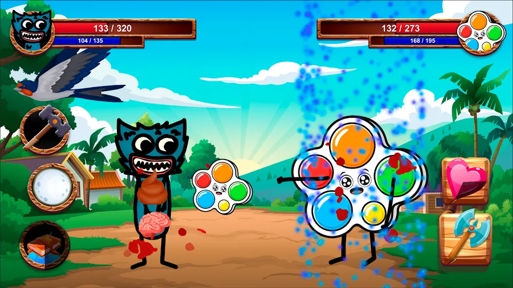 Cartoon Battle МОД/Взлом [Все открыто, Дополнительные деньги и Меню MOD] Screenshot 1