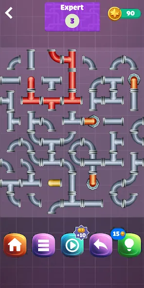 Pipe Puzzle Connect (Пайп Пазл Коннект) МОД/Взлом [Много денег, Монет и Все открыто] Screenshot 1