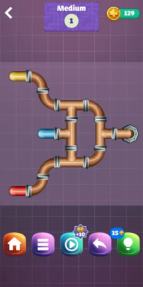 Pipe Puzzle Connect (Пайп Пазл Коннект) МОД/Взлом [Много денег, Монет и Все открыто] Screenshot 2