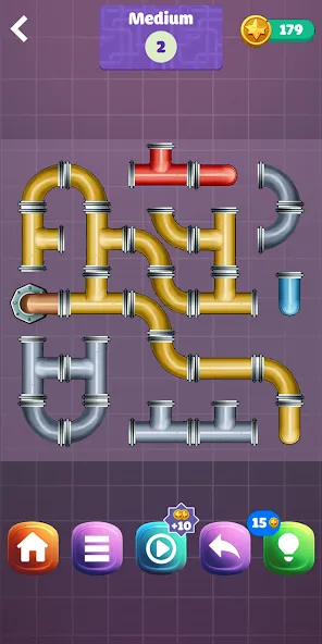 Pipe Puzzle Connect (Пайп Пазл Коннект) МОД/Взлом [Много денег, Монет и Все открыто] Screenshot 3