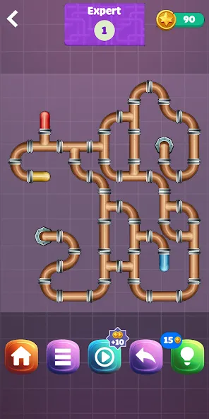 Pipe Puzzle Connect (Пайп Пазл Коннект) МОД/Взлом [Много денег, Монет и Все открыто] Screenshot 4