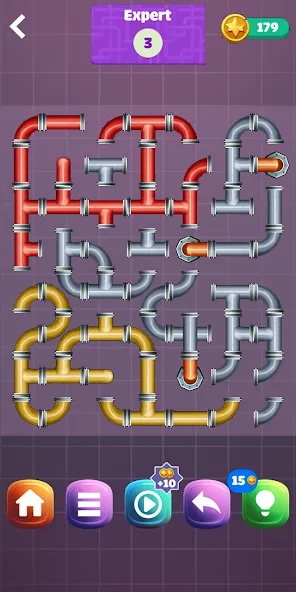 Pipe Puzzle Connect (Пайп Пазл Коннект) МОД/Взлом [Много денег, Монет и Все открыто] Screenshot 5