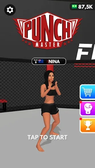 Punch Master - Punching Game МОД/Взлом [Деньги, Монеты и Меню MOD] Screenshot 1