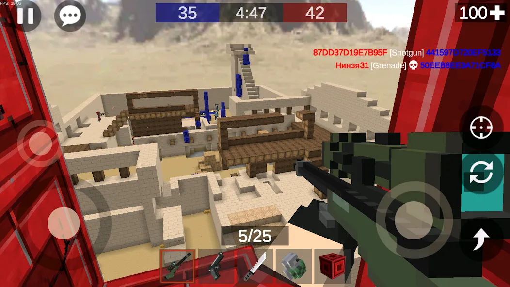 Pixel Combats 2: Gun games PvP МОД/Взлом [Много денег, Монет и Все открыто] Screenshot 2
