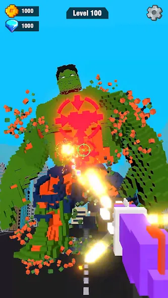 Pixel Shooting: Craft Demolish (Пиксельное стрелялка) МОД/Взлом [Все открыто, Дополнительные деньги и Меню MOD] Screenshot 1