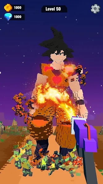 Pixel Shooting: Craft Demolish (Пиксельное стрелялка) МОД/Взлом [Все открыто, Дополнительные деньги и Меню MOD] Screenshot 4