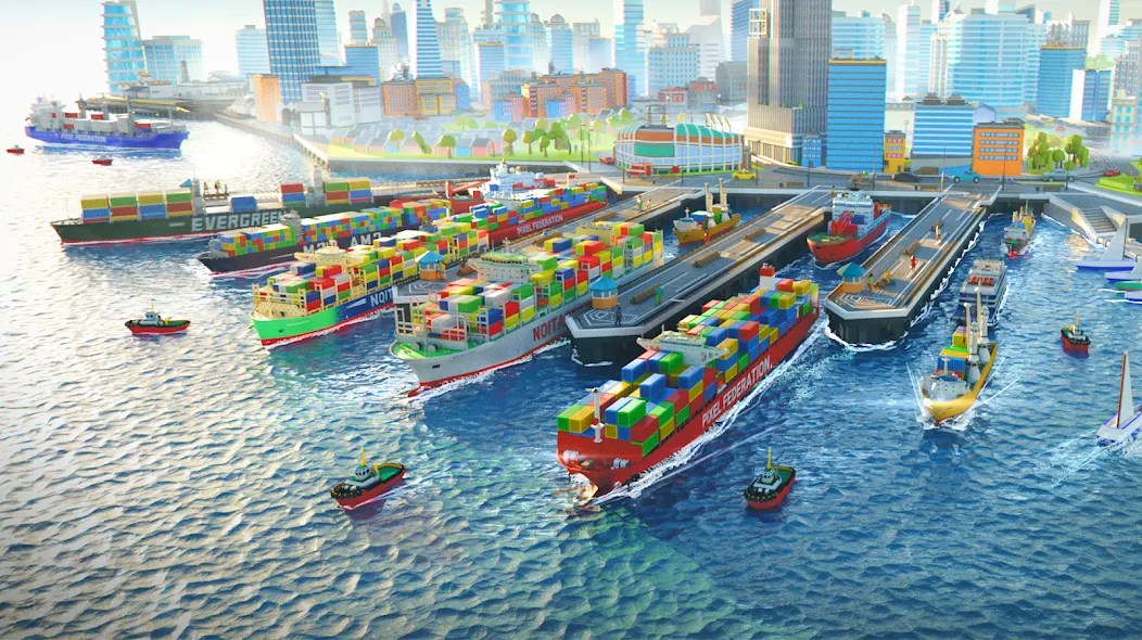Port City: Ship Tycoon (Порт Сити) МОД/Взлом [Деньги, Монеты и Меню MOD] Screenshot 2