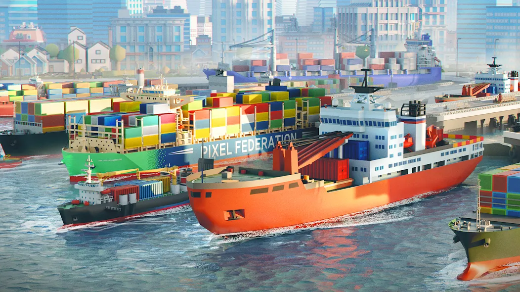 Port City: Ship Tycoon (Порт Сити) МОД/Взлом [Деньги, Монеты и Меню MOD] Screenshot 3