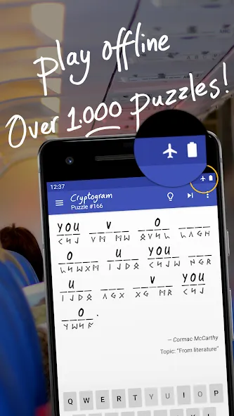 Cryptogram - puzzle quotes (Скрытограмма) МОД/Взлом [Много денег, Монет и Все открыто] Screenshot 3