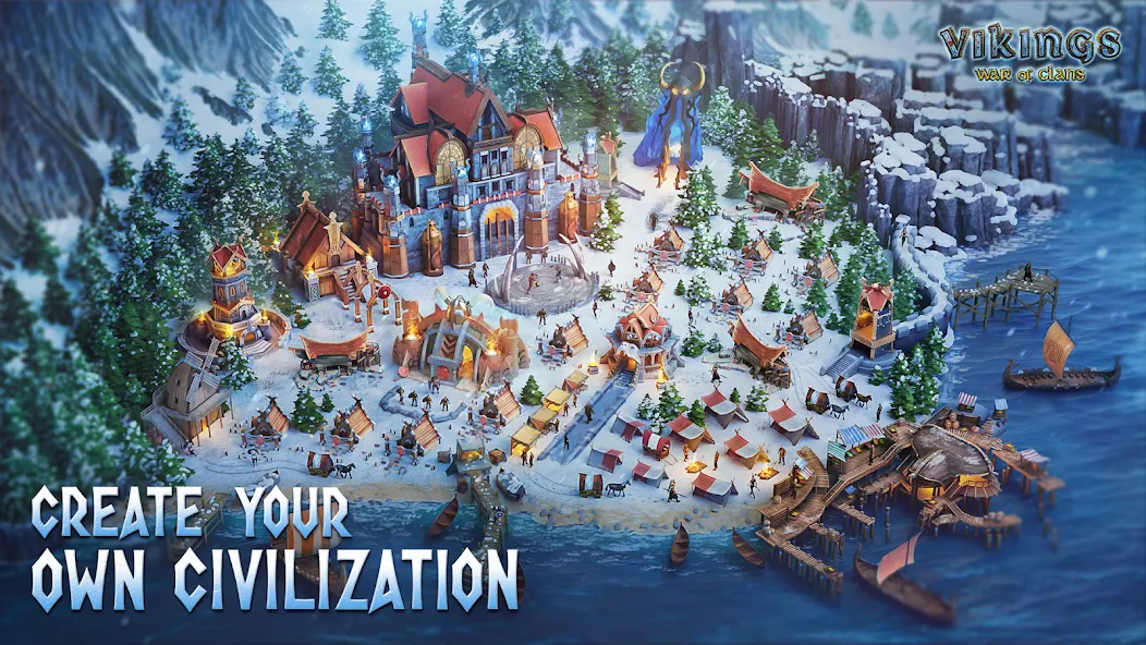 Vikings: War of Clans (Викинги) МОД/Взлом [Много монет, Открытые уровни и Мега MOD] Screenshot 1