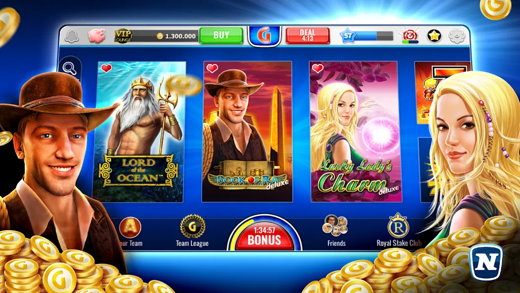 Gaminator Online Casino Slots МОД/Взлом [Деньги, Монеты и Меню MOD] Screenshot 1