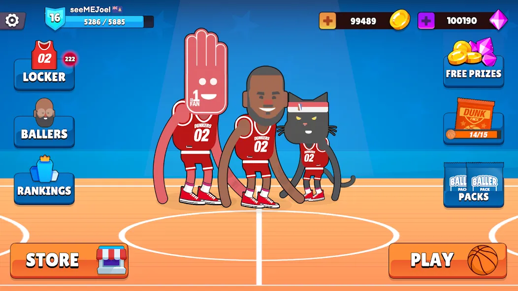 Dunkers 2 (Данкерс 2) МОД/Взлом [Много монет, Открытые уровни и Мега MOD] Screenshot 1