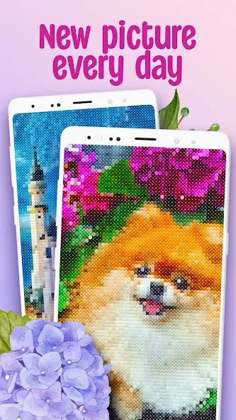 Cross-Stitch: Coloring Book (Кросс) МОД/Взлом [Много монет, Открытые уровни и Мега MOD] Screenshot 3