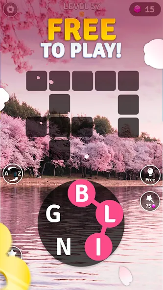 Word Breeze - Earn Bitcoin (Уорд Бриз) МОД/Взлом [Меню, Бесконечные монеты и Открытые уровни] Screenshot 3