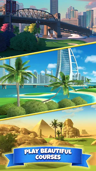 Golf Clash (Гольф Клаш) МОД/Взлом [Бесконечные деньги, Монеты и Мега MOD] Screenshot 2