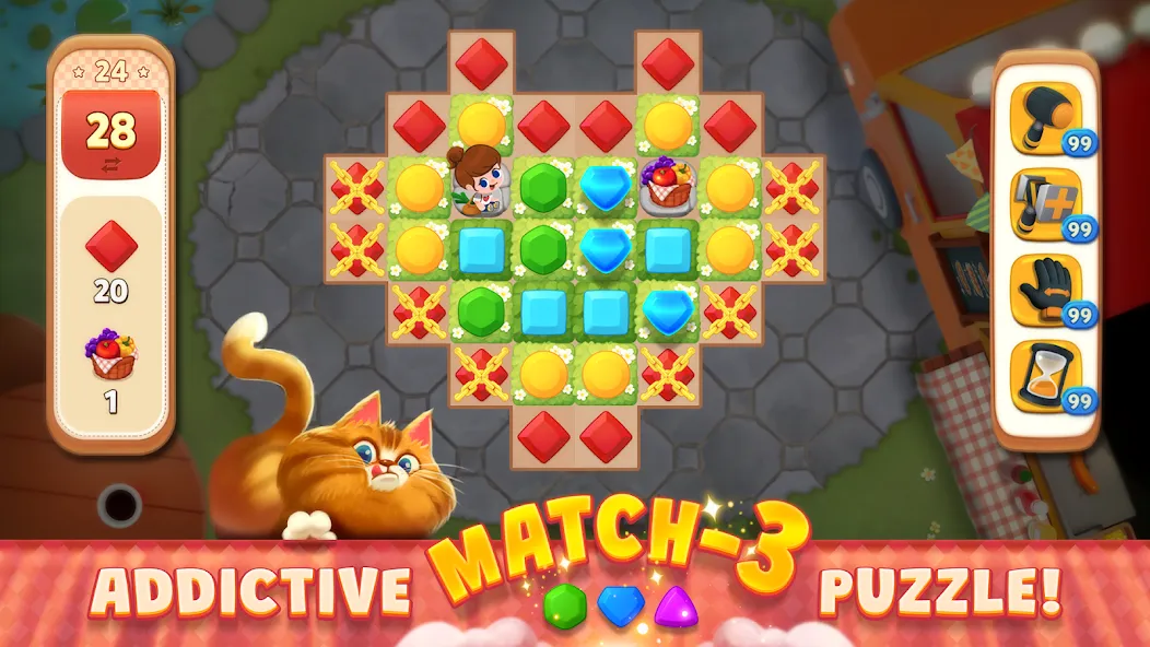 Delish Match : Match3 & Design (Делиш Матч) МОД/Взлом [Много монет, Открытые уровни и Мега MOD] Screenshot 1