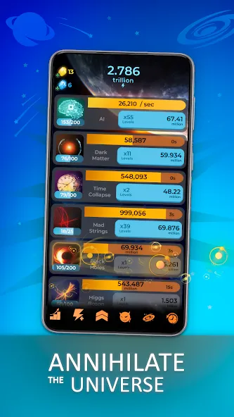 Annihilation - Space Tycoon (Аннигиляция) МОД/Взлом [Много монет, Открытые уровни и Мега MOD] Screenshot 1