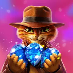 Скачать Взломанная Indy Cat: Match 3 Adventure на Андроид (Много жизней и ходов) бесплатно