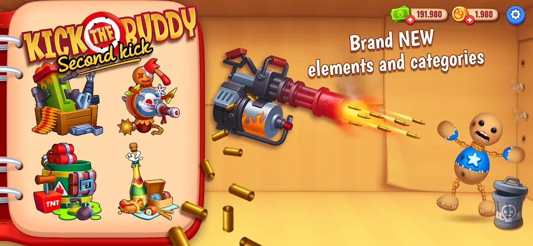 Kick the Buddy: Second Kick (Кик зе Бадди) МОД/Взлом [Все открыто, Дополнительные деньги и Меню MOD] Screenshot 2