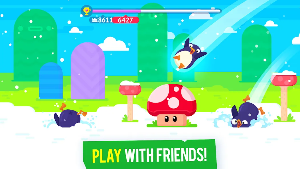 Bouncemasters: Penguin Games (Баунсмастерс) МОД/Взлом [Много денег, Монет и Все открыто] Screenshot 3