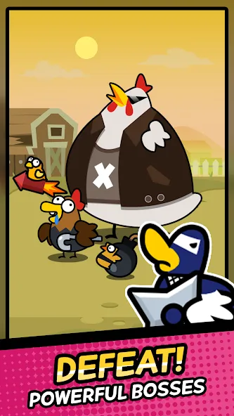 Duck vs Chicken : Idle Defense (Дак против Чикен) МОД/Взлом [Деньги, Монеты и Меню MOD] Screenshot 4