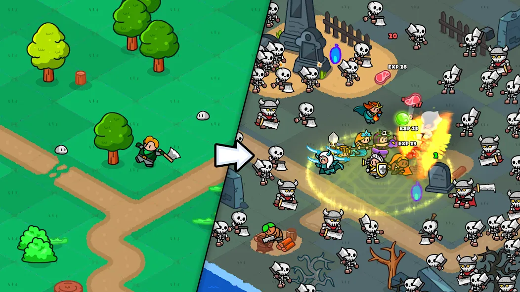 Rumble Heroes - Adventure RPG (Рамбл Хироес) МОД/Взлом [Все открыто, Дополнительные деньги и Меню MOD] Screenshot 1