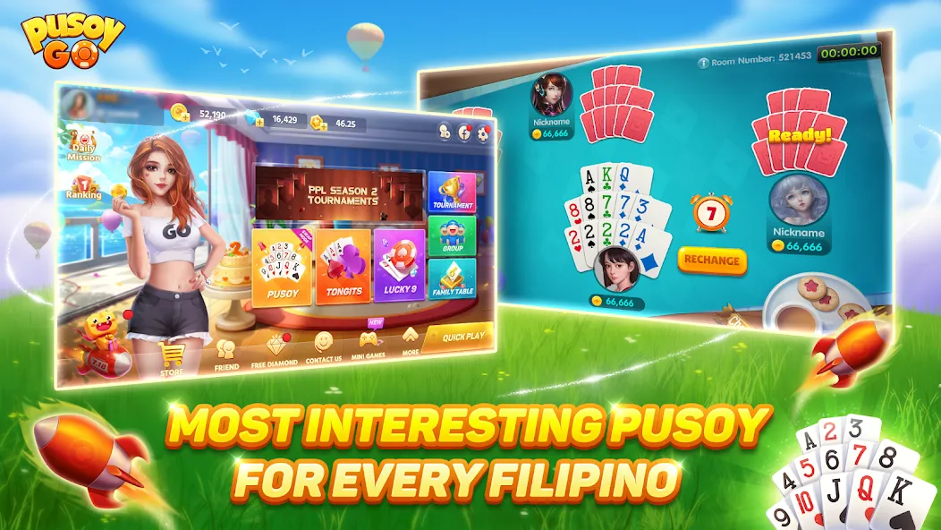 Pusoy Go-Competitive 13 Cards (Пусой Го) МОД/Взлом [Бесконечные деньги, Монеты и Мега MOD] Screenshot 2