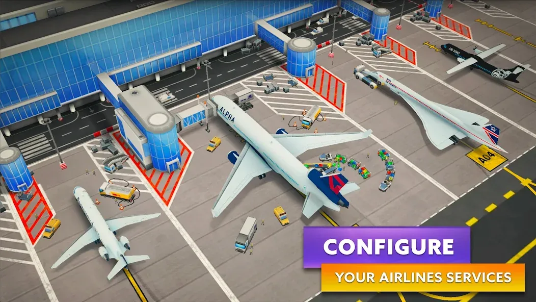 Airport Simulator: Tycoon Inc. (Эйрпорт Симулятор) МОД/Взлом [Меню, Бесконечные монеты и Открытые уровни] Screenshot 3