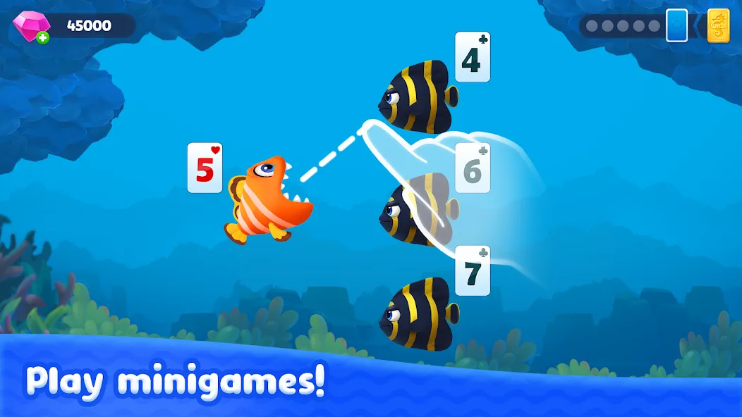 Fishdom Solitaire (Фишдом Солитер) МОД/Взлом [Все открыто, Дополнительные деньги и Меню MOD] Screenshot 1