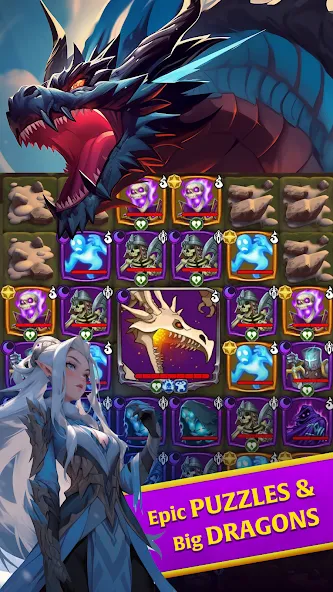 Friends & Dragons - Puzzle RPG МОД/Взлом [Бесконечные деньги, Монеты и Мега MOD] Screenshot 2