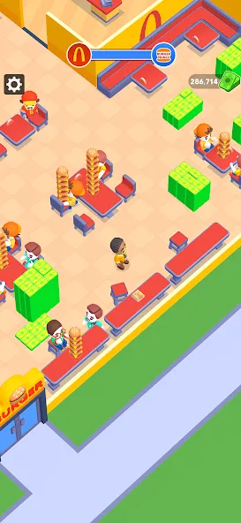 My Burger Shop: Burger Games (Май Бургер Шоп Игры) МОД/Взлом [Меню, Бесконечные монеты и Открытые уровни] Screenshot 1